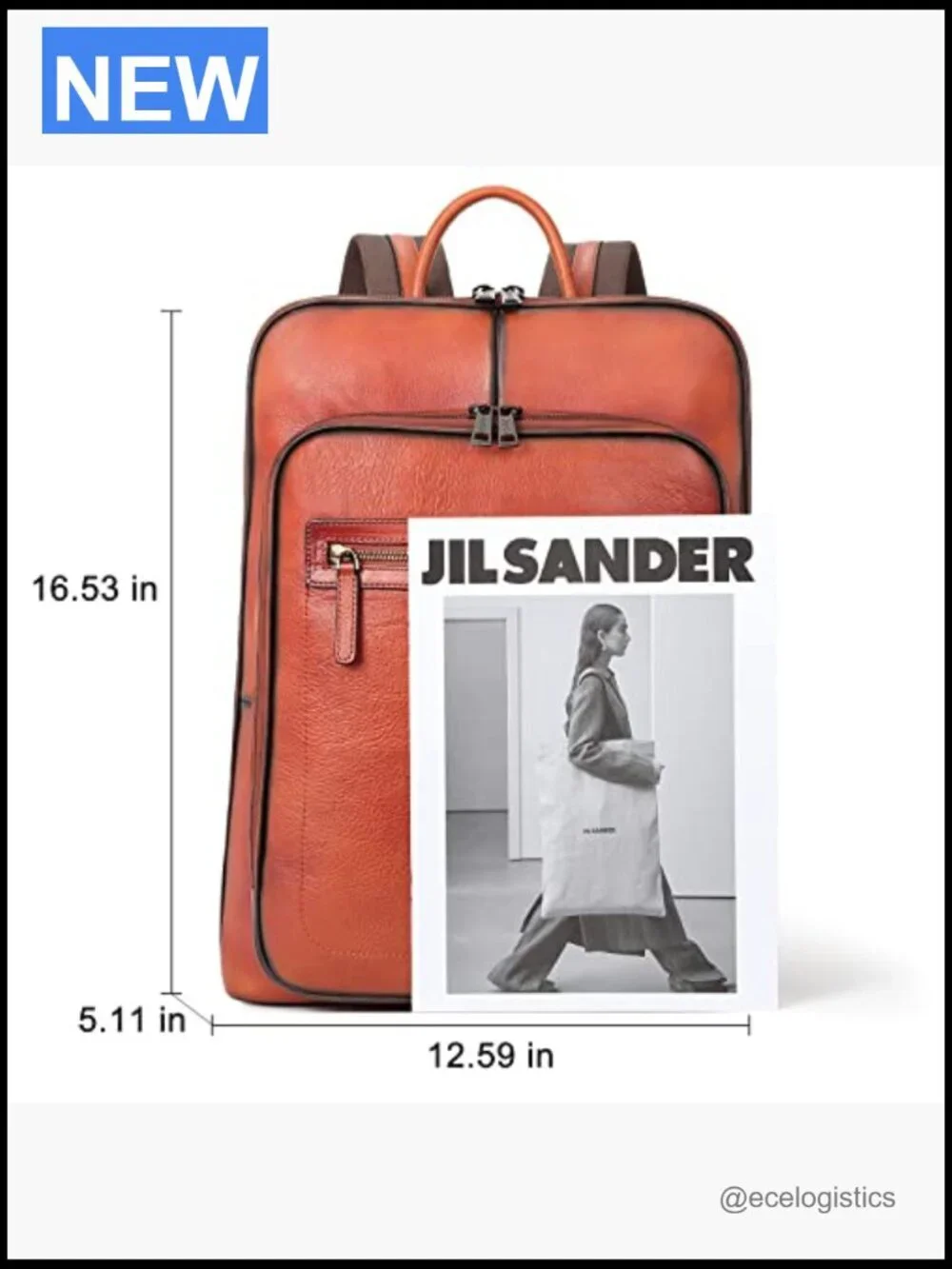 Leather Laptop Backpack for Women 15.6 inch Full Grain Work Daypack